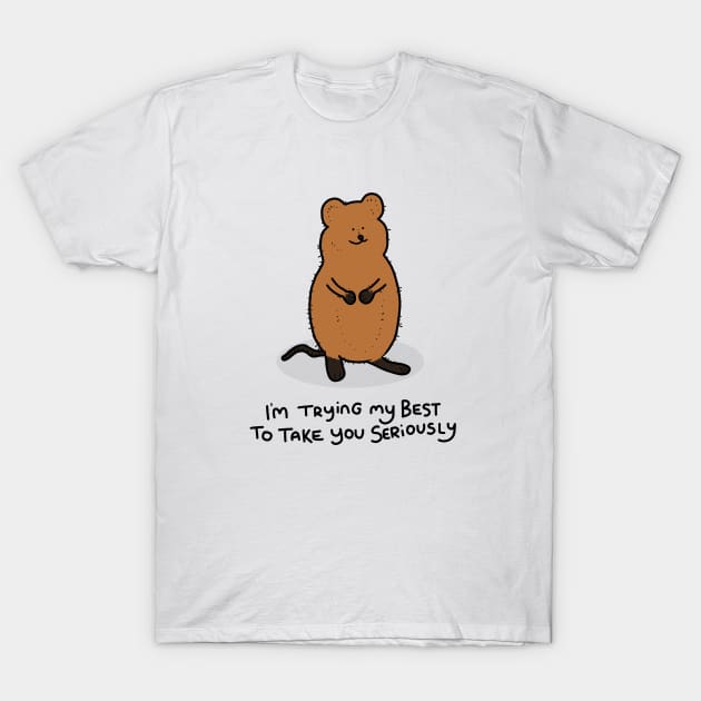 Grumpy Quokka T-Shirt by grumpyanimals